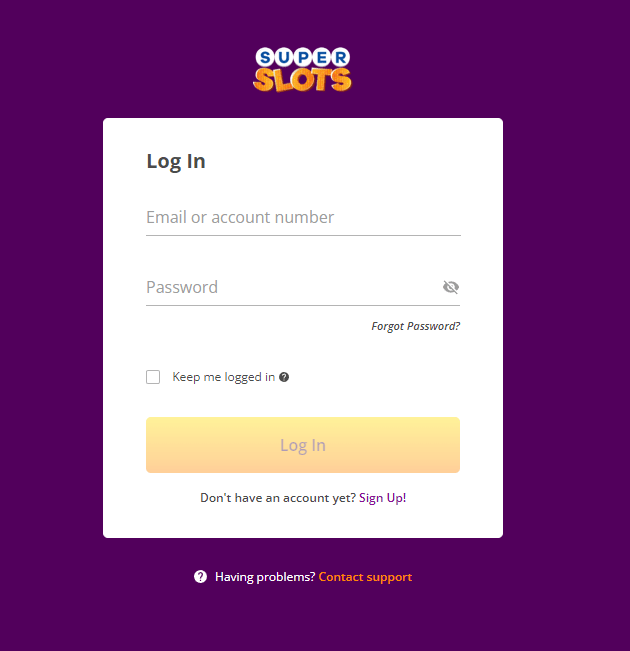 SuperSlots Casino Login